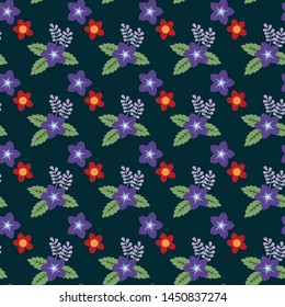 Flower Seamless Pattern Vector Design