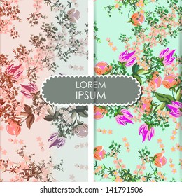 Flower- seamless pattern,  vector illustration.