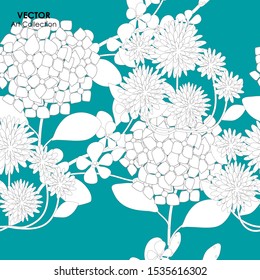 Flower Seamless Pattern, Vector illustration design element