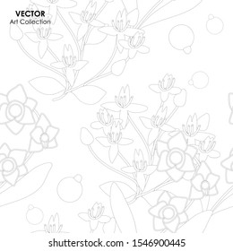 Flower Seamless Pattern, Vector illustration design element