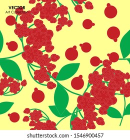 Flower Seamless Pattern, Vector illustration design element