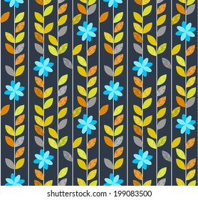 Flower seamless pattern. Vector illustration