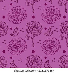 Flower seamless pattern Vector Illustration for print wallpaper, textile