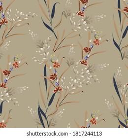 Blume nahtlose Muster in Vintage mit wenig floraler Vektorgrafik