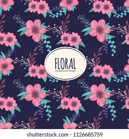 Flower seamless pattern vintage style