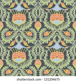 Flower seamless pattern. Vintage pattern. Vector illustration