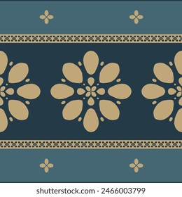 Blume nahtlose Muster Gelb Ton und Ozean Hintergrund Set 7 Nummer 11