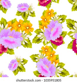 flower seamless pattern for your designs, greeting cards, greeting cards, invitations for wedding, birthday, party, Valentine's day. Vector illustration.