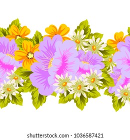 flower seamless pattern for your designs, greeting cards, greeting cards, invitations for wedding, birthday, party, Valentine's day. Vector illustration.