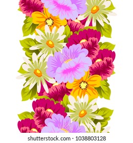 flower seamless pattern for your designs, greeting cards, greeting cards, invitations for wedding, birthday, party, Valentine's day. Vector illustration.