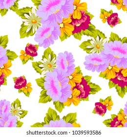 flower seamless pattern for your designs, greeting cards, greeting cards, invitations for wedding, birthday, party, Valentine's day. Vector illustration.