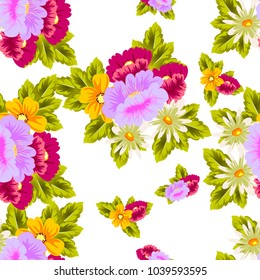flower seamless pattern for your designs, greeting cards, greeting cards, invitations for wedding, birthday, party, Valentine's day. Vector illustration.