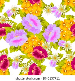 flower seamless pattern for your designs, greeting cards, greeting cards, invitations for wedding, birthday, party, Valentine's day. Vector illustration.