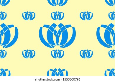 flower seamless pattern.cream color. modern minimal  style. for texture, wallpaper, gift, cover, decor, background, interior, cloth, fabric, etc. 