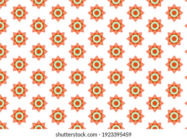 Patrón de flores sin costura.Patrón geométrico de moda al estilo escandinavo.  Se puede usar para fondo de gingham, portada, impresión en mosaico, web, banners, papel tapiz, papel envolvente, identidad corporativa. EPS10