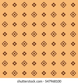 Flower seamless simple vector pattern in vintage fashion style. Textile, packaging or wallpaper use.