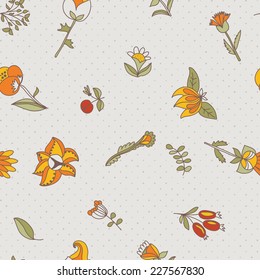 Flower seamless texture.  Endless floral pattern. Can be used for wallpaper, pattern, backdrop, surface textures. Full color seamless floral background