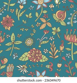 Flower seamless texture.  Endless floral pattern. Can be used for wallpaper, pattern, backdrop, surface textures. Full color seamless floral background