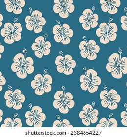 flower seamless tropical pattern summer illustration print graphic beach design vintage retro