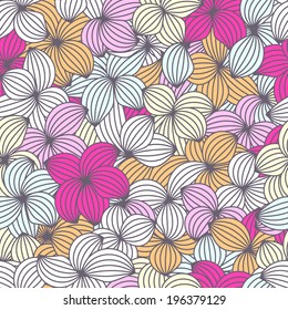 Flower seamless vector background. Seamless pattern can be used for surface textures, postcards, banners, posters and web page
