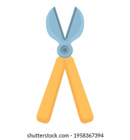 Flower secateurs icon. Cartoon of Flower secateurs vector icon for web design isolated on white background