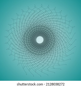 Flower seeds background design. Big circle