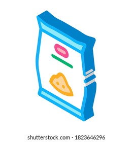 flower seeds bag icon vector. isometric flower seeds bag sign. color isolated symbol illustration