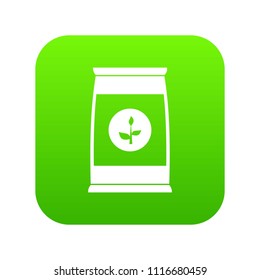 Flower seeds in package icon digital green for any design isolated on white vector illustration