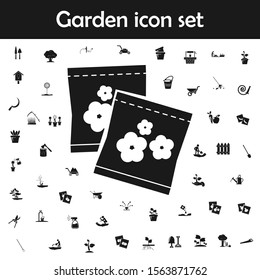 Flower seeds in packaging icon. Garden icons universal set for web and mobile