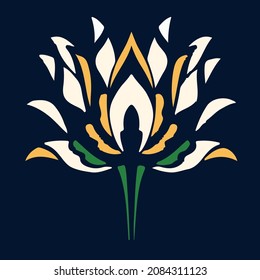 Flower sembol vector drawing Illustration