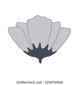 flower with sepal isolated icon