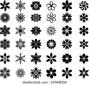 Flower Icons Vector Illustration Stock Vector (Royalty Free) 243916030