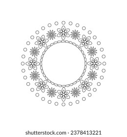 flower set coloring page isolated on white background icon logo tattoo wallpaper greeting card. vector illustration.