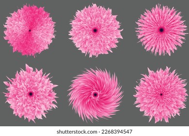 Flower set . Flower group . 3D flowers. Set of blooming flowers, beautiful flower collage. Marigolds, roses, lilies, sunflowers