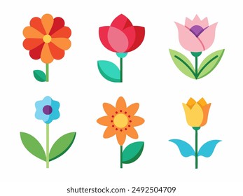 Flower set hand drawn vector illustration. Rose, Lily, Narcissus and violet engraved style, sketch isolated on white.