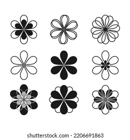 Flower set illustration vector design