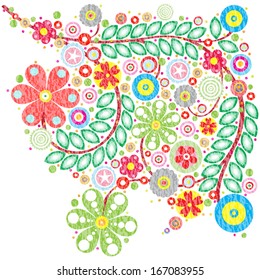 Flower set. Ornament template design. For card. Can be used for packaging, invitation, Valentine's Day, decoration, fashion, mass print production. 