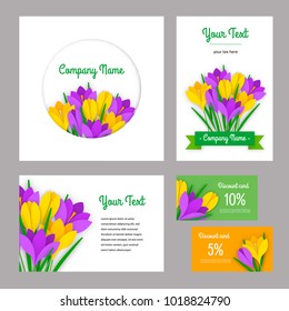 Flower set for the spring action, branding of company