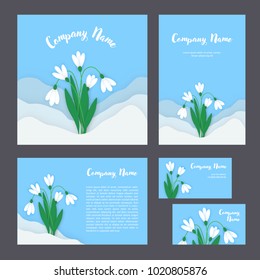 Flower set for the spring branding of company