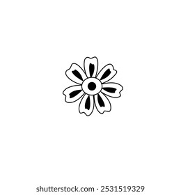 Conjunto de Vectores de flores Diseño de flores negras