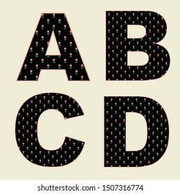 Flower Shape Alphabet Design Shape