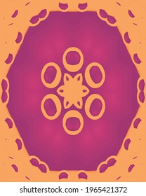 The flower shape is in the center of the image on a brown background