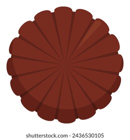 Flower shape chocolate icon cartoon vector. Cocoa dessert. Organic eco food