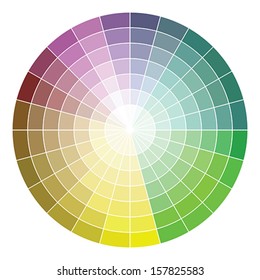 Flower shape color wheel