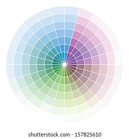 Flower shape color wheel