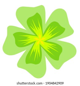 Flower Shape Illustration, Color Combination With Simple Vector Shape,