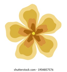 Blumenform, Farbkombination mit einfacher Vektorform,