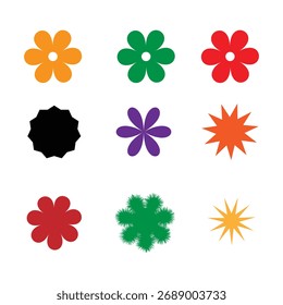 Flower shape in illustrator isolated white background 