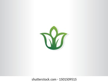 flower shape leaves vector design