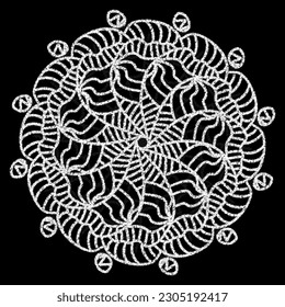 Flower shape lime style mandala for henna painting and Indian holiday celebrations